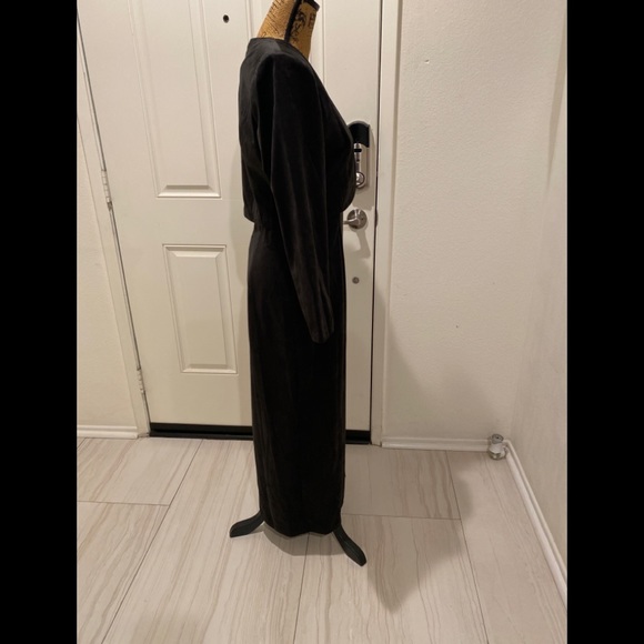 Vintage Black Dress & Jacket Evening Formal Gown NWT Size L - Picture 4 of 5